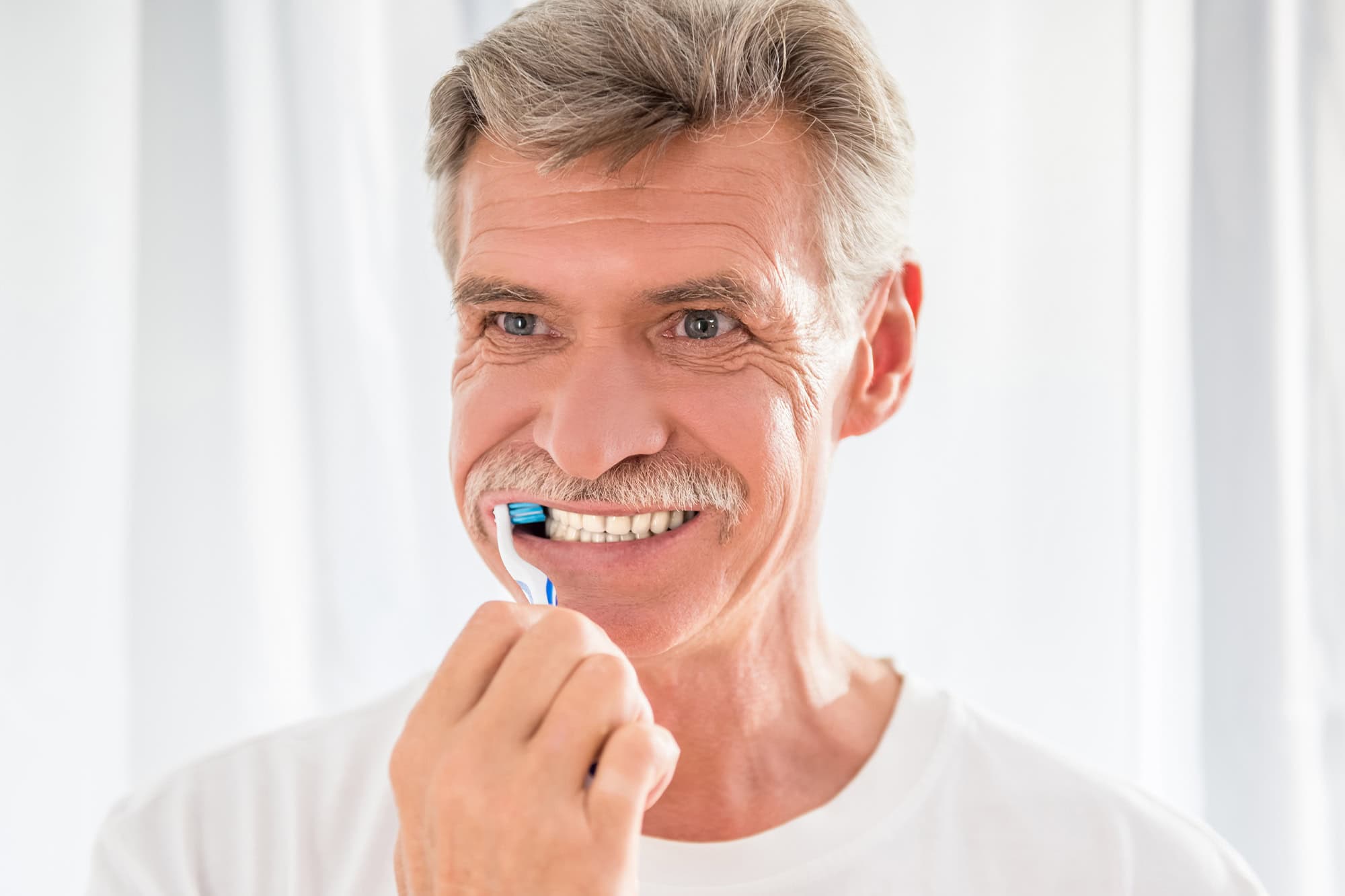 Close up Process Implants teeth health care on white background.