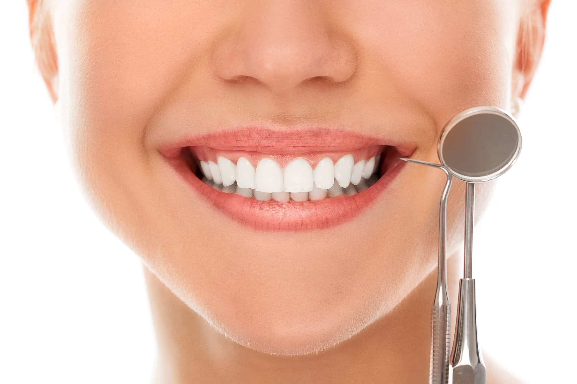 Close up Process Implants teeth health care on white background.